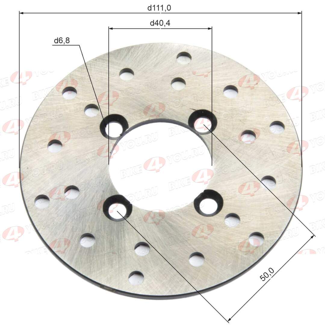Диск тормозной передний110мм (50x40x4) ATV FOX