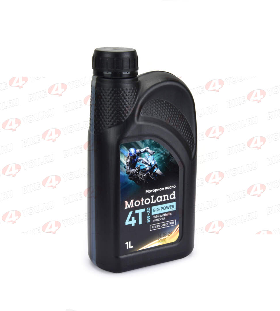 Масло моторное MOTOLAND Big Power Full Syntetic 4T 5W-30 1л