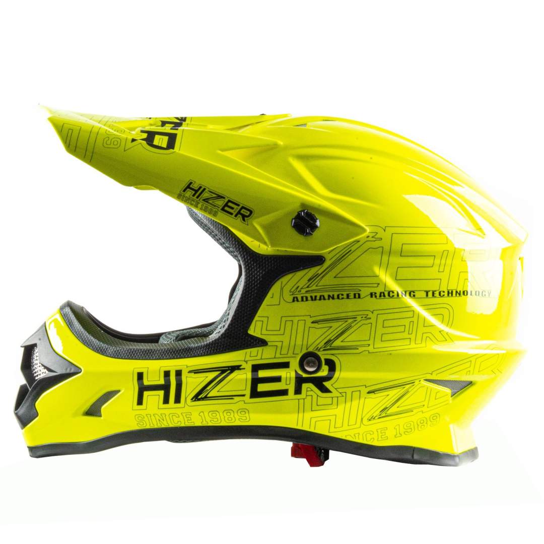 Шлем мото кроссовый HIZER J6805 №1 (M) lemon/green